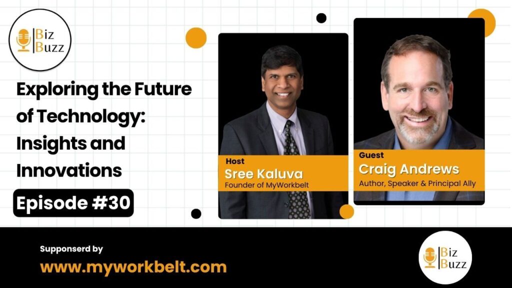 Sree from Biz Buzz discussing the future of technology and innovation trends shaping industries worldwide.