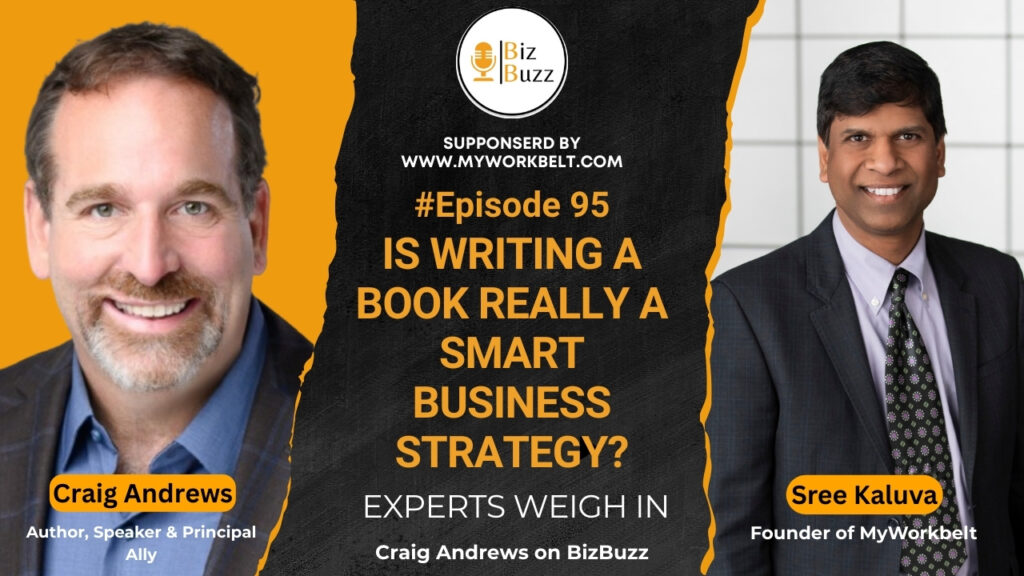 Craig Andrews discussing business book authority marketing on the BizBuzz podcast.