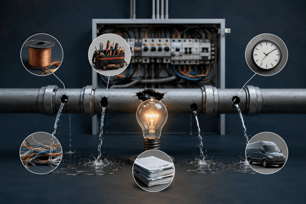 The 6 Hidden Profit Leaks in Electrical Contracting Businesses