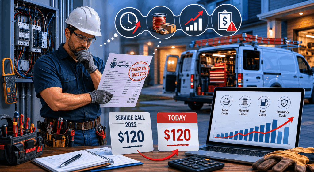 Electrical Service Call Pricing That Has Not Moved Since 2022