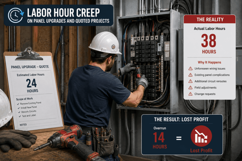 Labor Hour Creep on Panel Upgrades and Quoted Projects